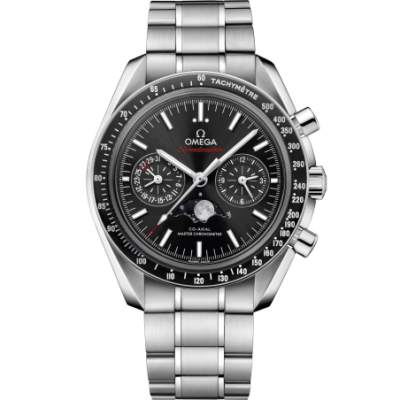 Speedmaster Fasi lunari 44,25 mm, acciaio su acciaio