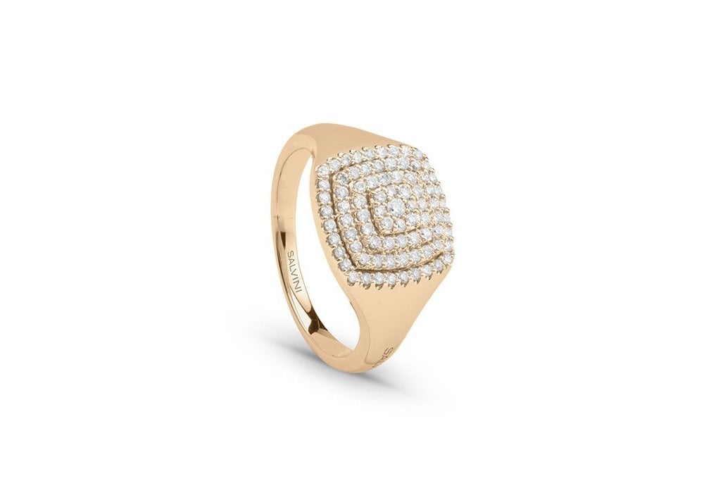 Anello In Oro Rosa Con Diamante - Bagliori - Salvini