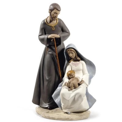 Statua Natività Sacra Famiglia 37cm Porcellana Natale - Lladro