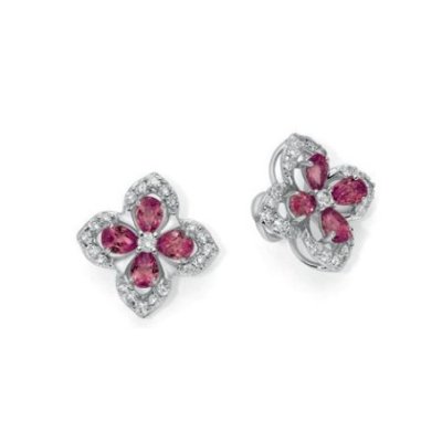 Donna Oro - Orecchini Oro Rubini - Lor12980.010