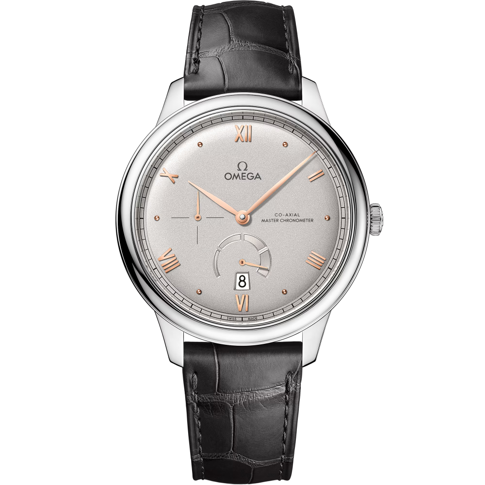 De Ville Prestige 41 mm, acciaio su cinturino di pelle - Omega