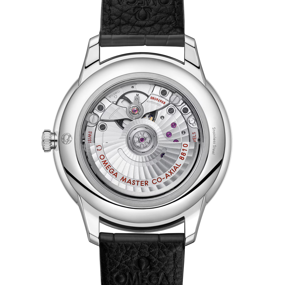 De Ville Prestige 41 mm, acciaio su cinturino di pelle - Omega