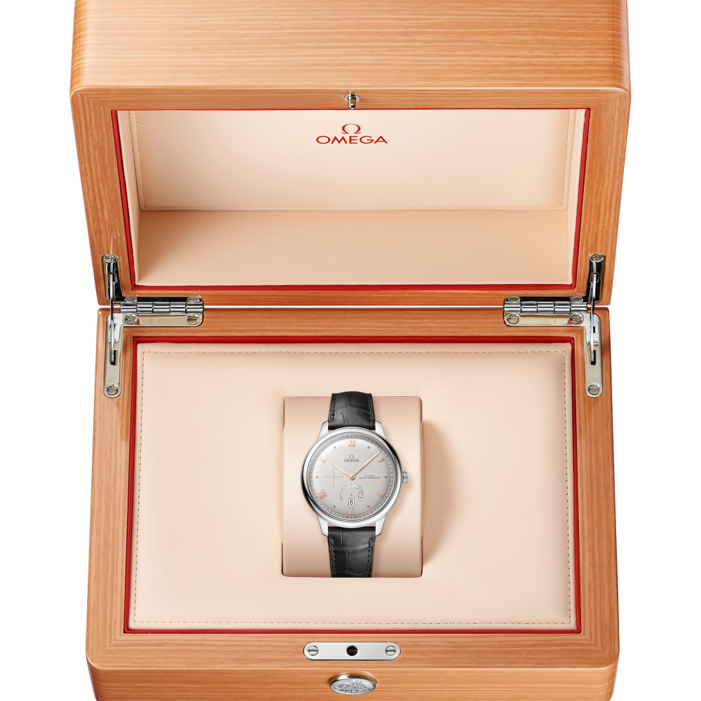 De Ville Prestige 41 mm, acciaio su cinturino di pelle - Omega