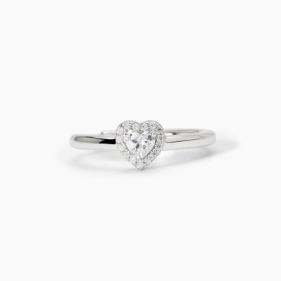 Mabina - Anello In Argento - Zirconi Taglio Cuore