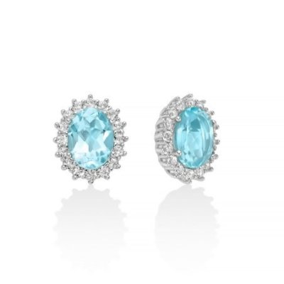 Miluna - Orecchini Gemma Del Cielo - Argento