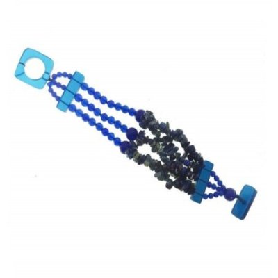 Rajola - Bracciale Giada Blu - Oro - Mambo