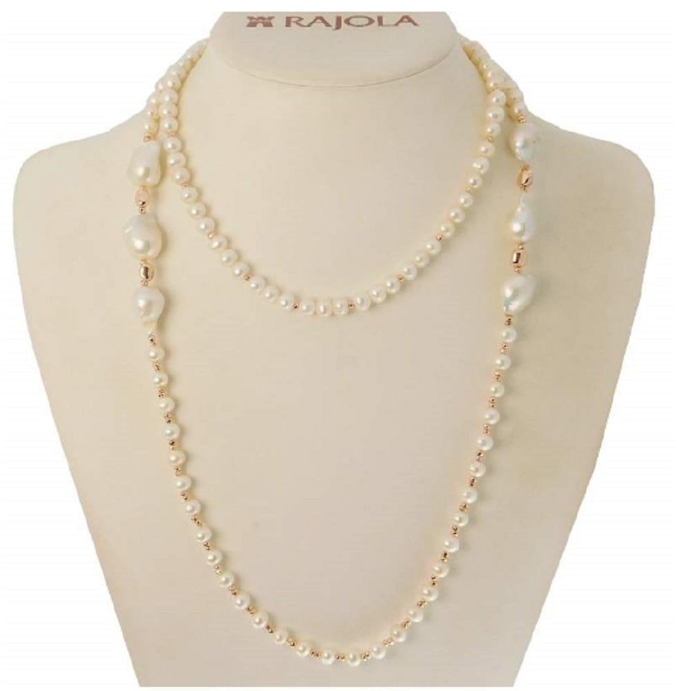 Collana Cm120 In Oro Con Pietre Naturali - Rajola