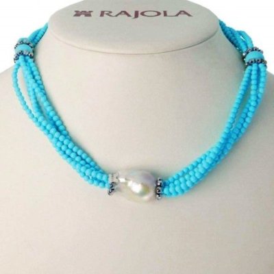 Rajola - Collana Da Donna - 5 Fili - Oro Bianco