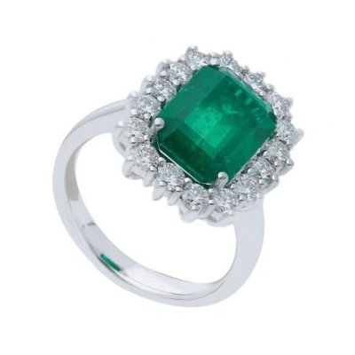 Songa Antonio - Anello Pietra Singola - Oro Bianco