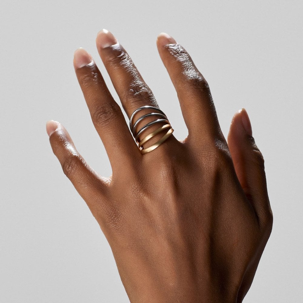 Pianegonda - Anello A Cinque Fasce - Bicolore