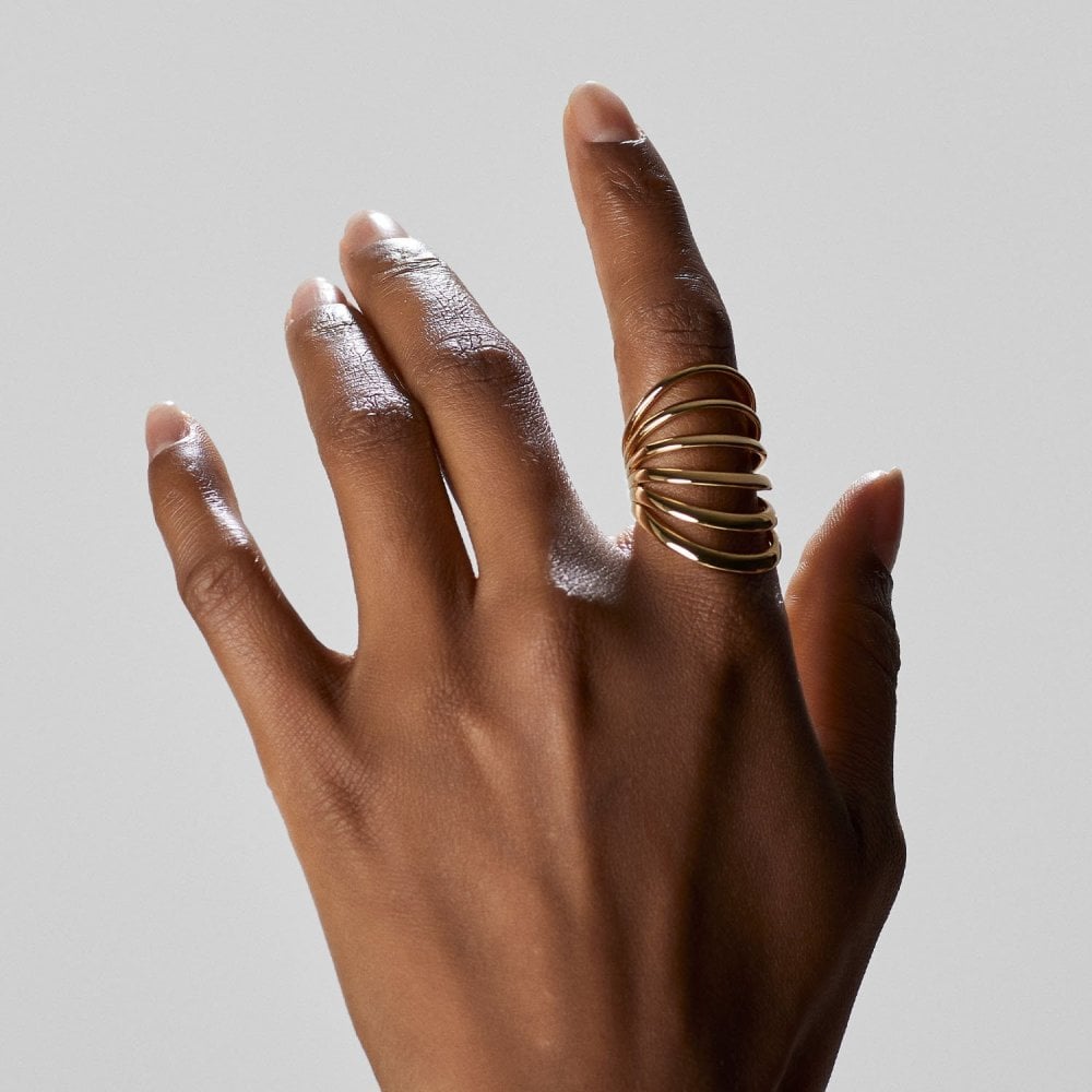 Pianegonda - Anello A Sei Fasce - Ottone - Oro 18 Kt