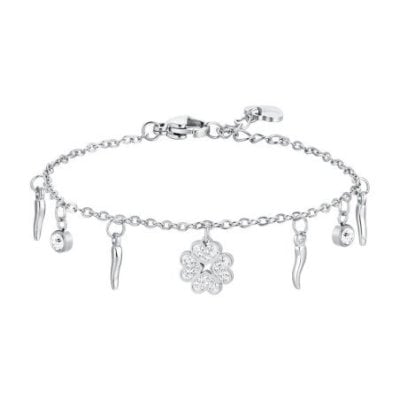 Luca Barra - Bracciale Quadrifoglio - Acciaio - Donna