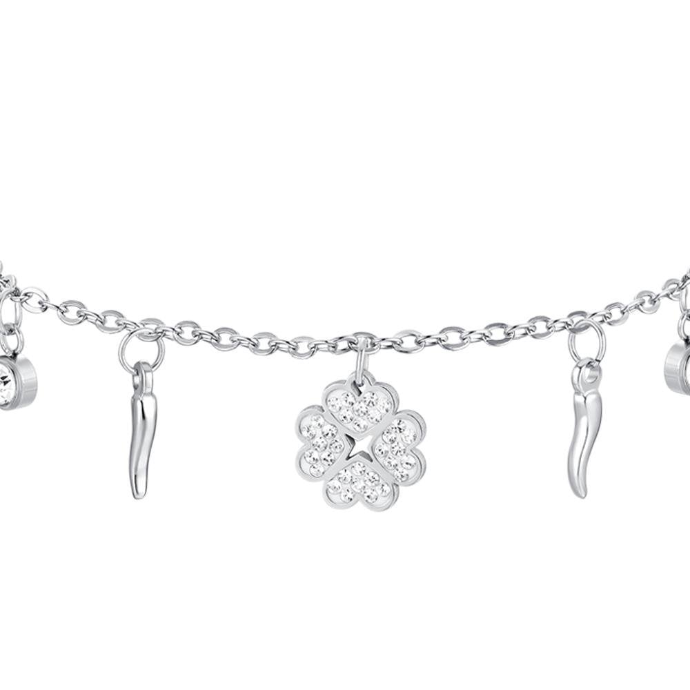 Luca Barra - Bracciale Quadrifoglio - Acciaio - Donna