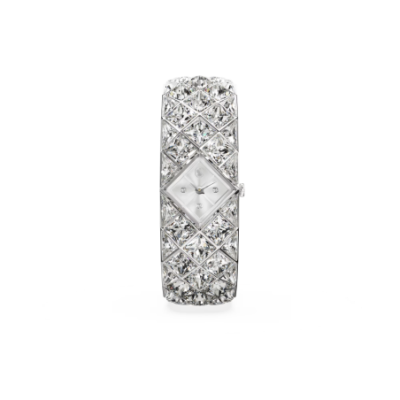 Orologio Curiosa bangle Bracciale in cristallo, Tono argentato, Acciaio inossidabile