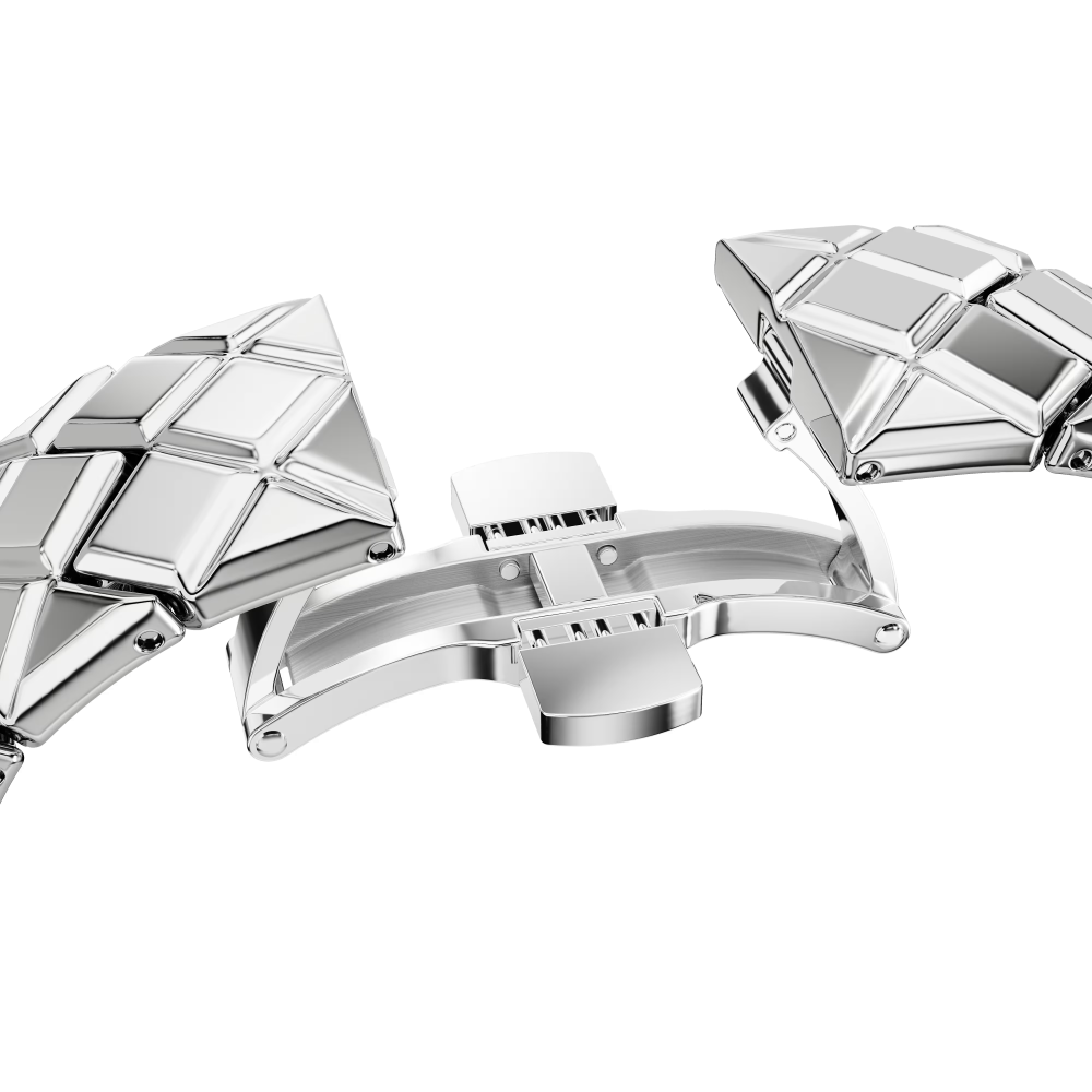 Orologio Curiosa bangle Bracciale in cristallo, Tono argentato, Acciaio inossidabile