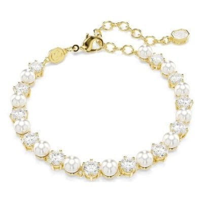 Swarovski - Bracciale Tennis Matrix - Perla Di Cristallo - Bianco