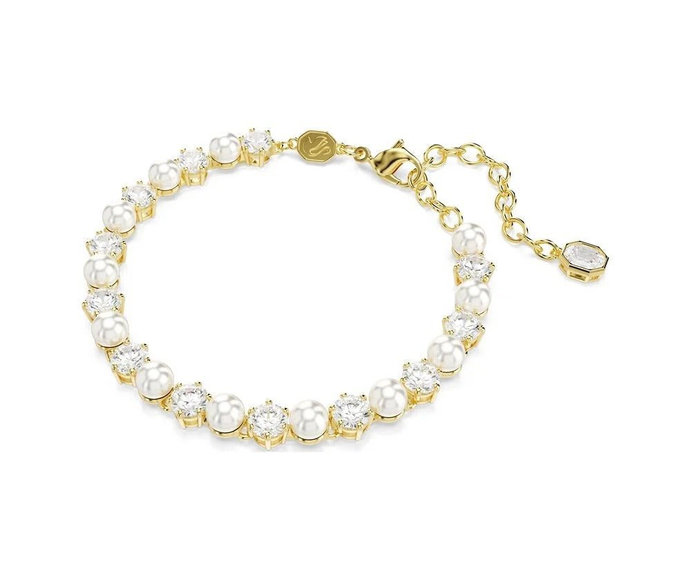 Swarovski - Bracciale Tennis Matrix - Perla Di Cristallo - Bianco