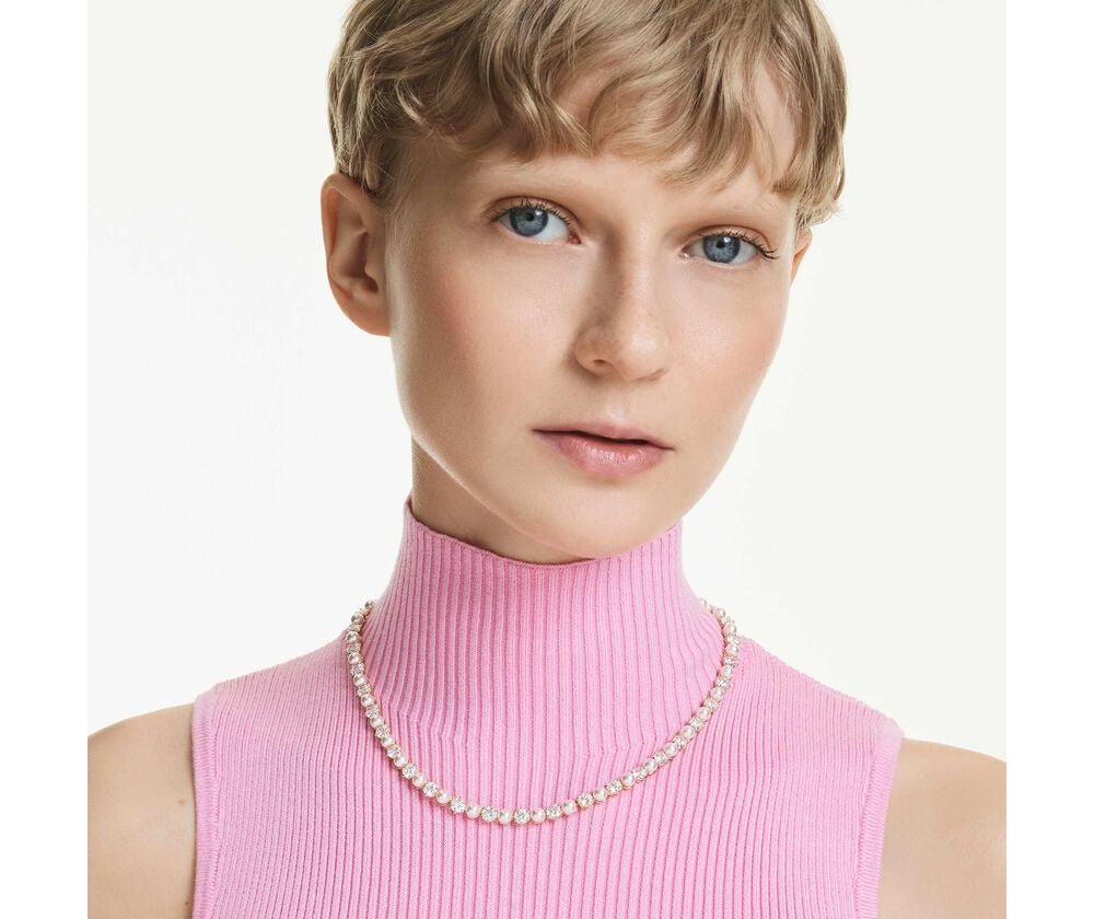 Swarovski - Collana Tennis Matrix - Perla Di Cristallo - Bianca