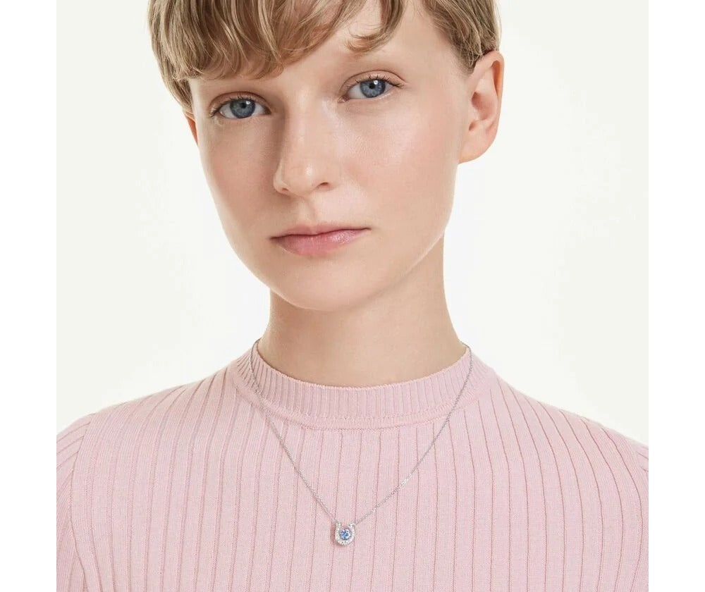 Swarovski - Pendente Symbolica - Blu - Placcato In Rodio