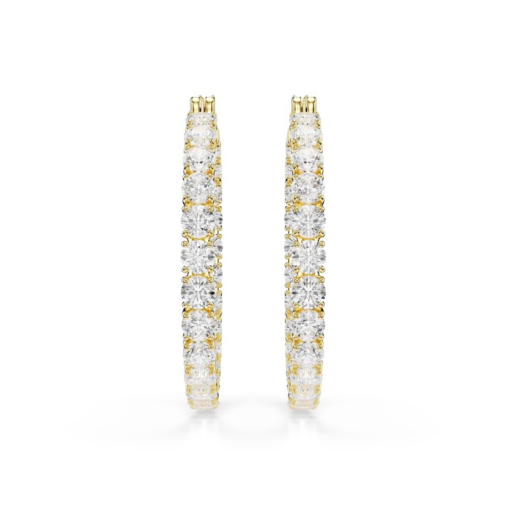 Swarovski - Orecchini Matrix - Placcati Oro - Bianchi