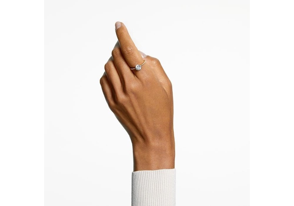 Swarovski - Anello Stilla - Placcato Oro - Bianco