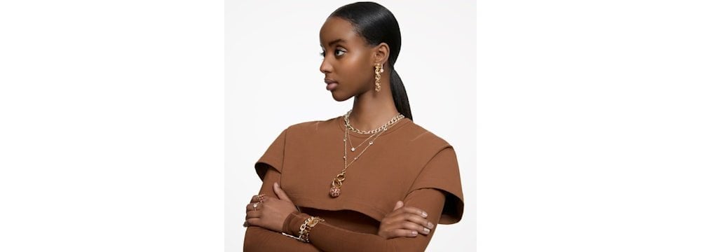 Swarovski - Anello Stilla - Placcato Oro - Bianco