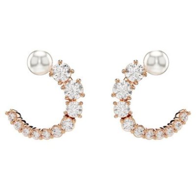 Swarovski - Orecchini Matrix - Perla - Oro Rosa