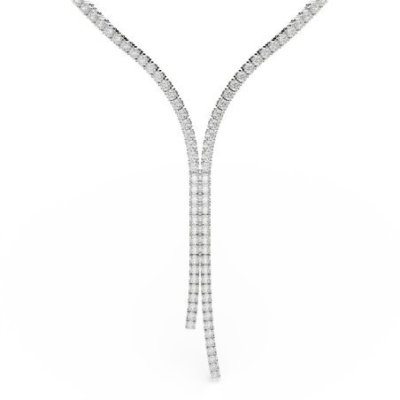 Swarovski - Collana Matrix Y - Bianca - Placcata In Rodio