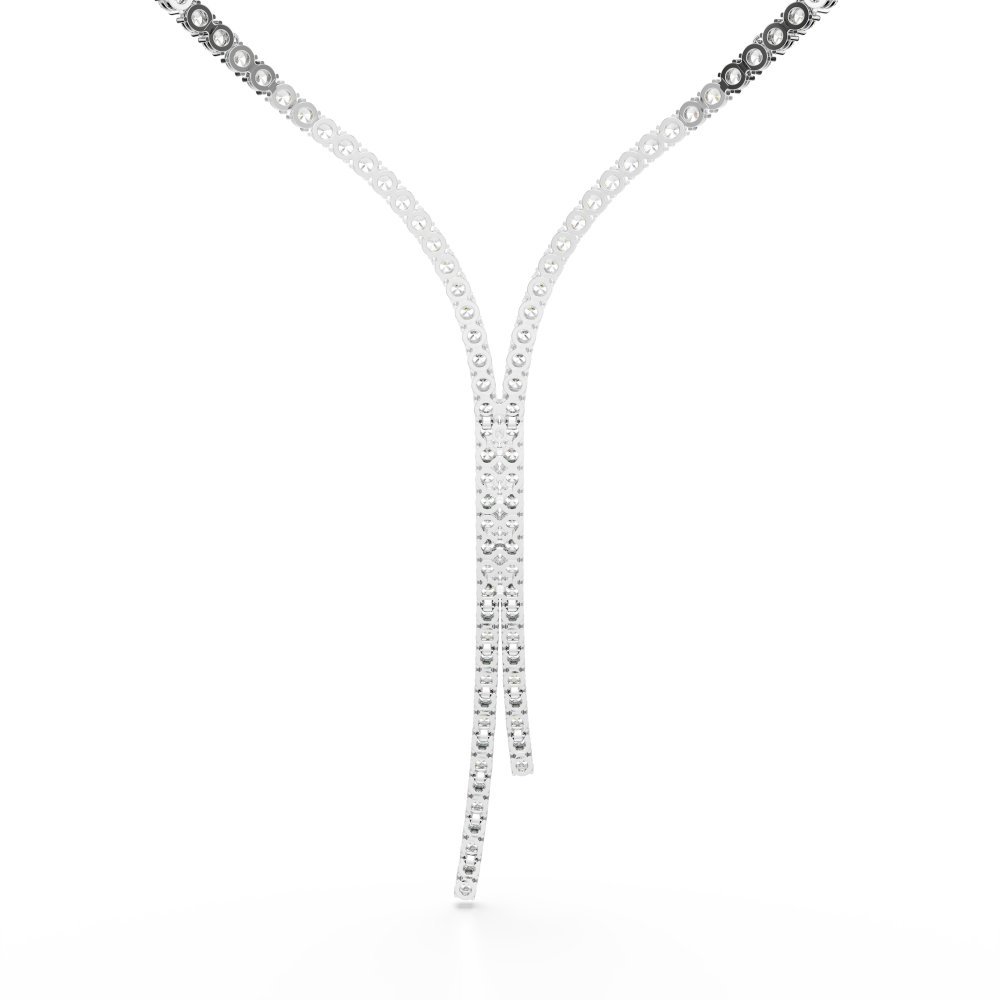 Swarovski - Collana Matrix Y - Bianca - Placcata In Rodio