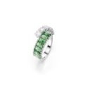 Swarovski - Anello A Matrice - Verde - Placcato Rodio
