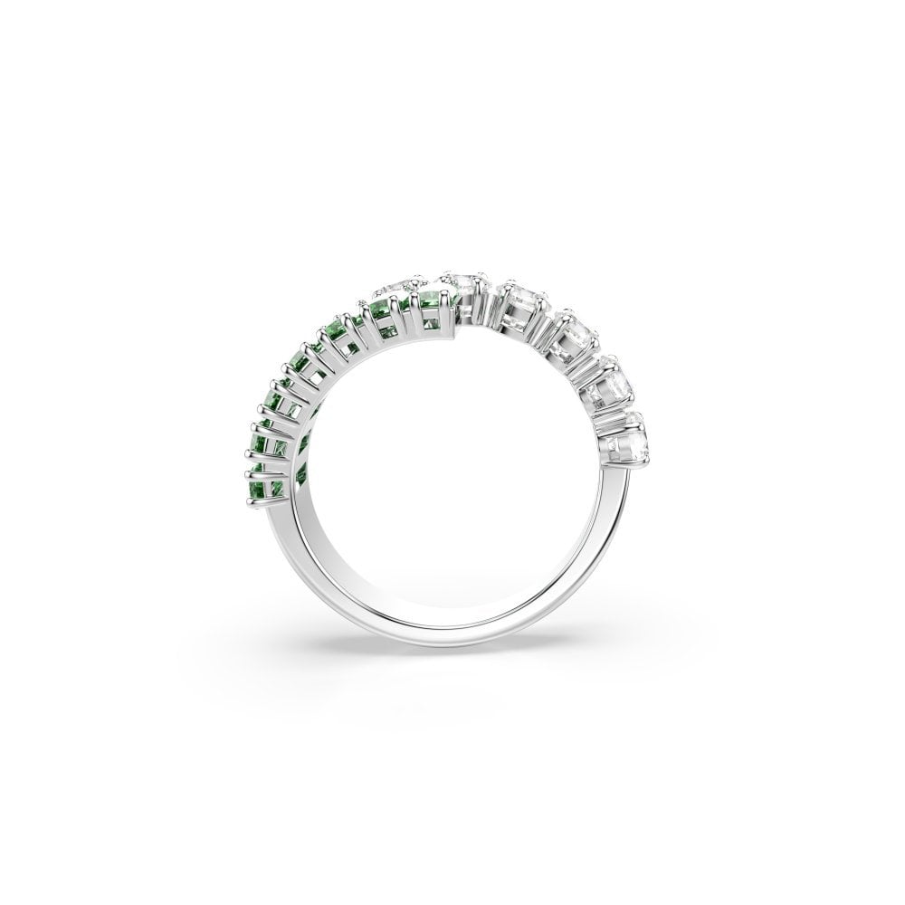 Swarovski - Anello A Matrice - Verde - Placcato Rodio