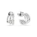 Swarovski - Orecchini Iperbola - Placcati Rodio - Bianchi