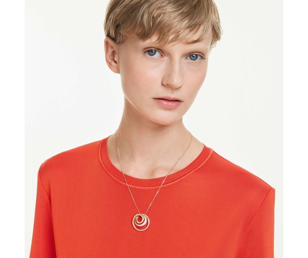 Swarovski - Collana Iperbola - Bianca - Placcata Oro