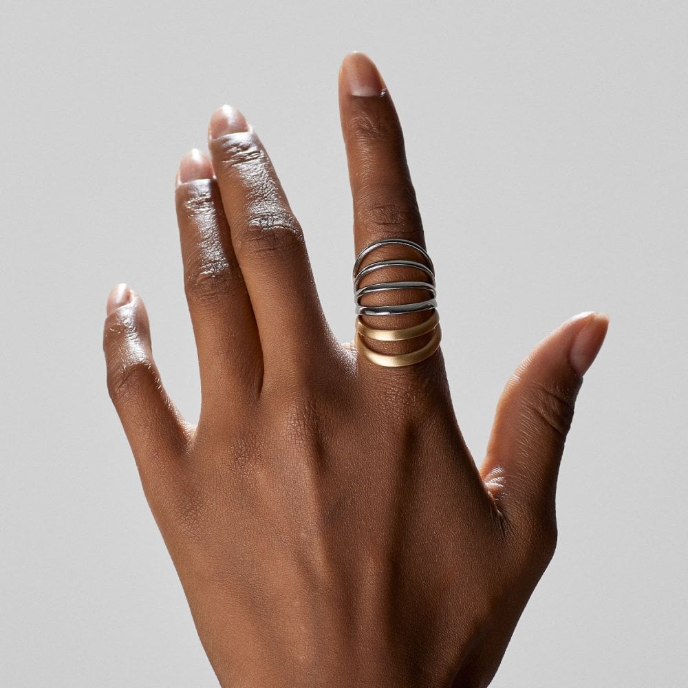 Pianegonda - Anello A Sei Fasce - Ottone - Oro 18 Kt