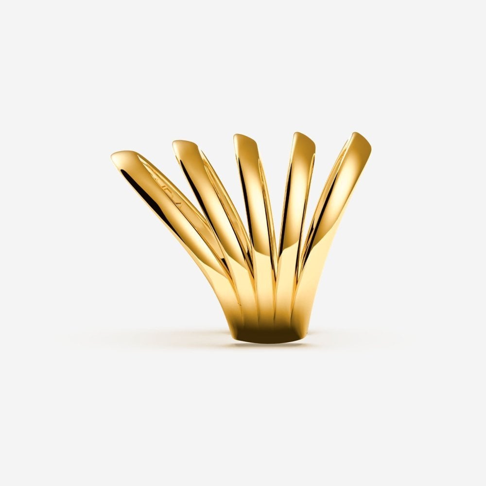 Pianegonda - Anello A Cinque Fasce - Ottone - Oro 18 Kt