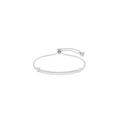 Braccialetto Idyllia Taglio misto, Freccia, Bianco, Placcato rodio