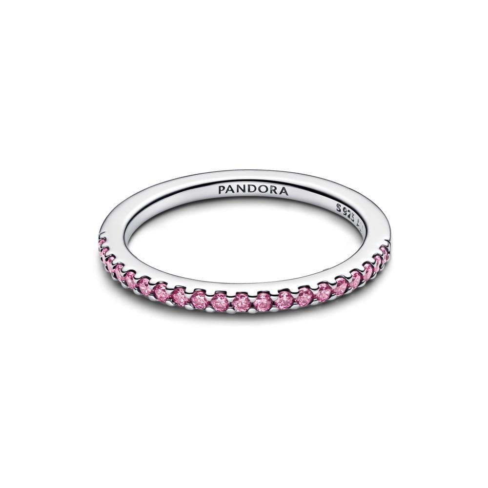Anello Pandora In Argento Sterling Con Zircone Rosa