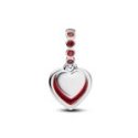 Pandora - Pendente Heart - Argento 925 - Zirconie Rosse