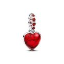 Pandora - Pendente Heart - Argento 925 - Zirconie Rosse