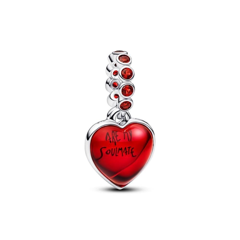 Pandora - Pendente Heart - Argento 925 - Zirconie Rosse