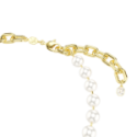 Collana Idyllia Crystal Pearl, Bianca, Placcato color oro