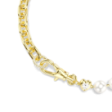 Collana Idyllia Crystal Pearl, Bianca, Placcato color oro