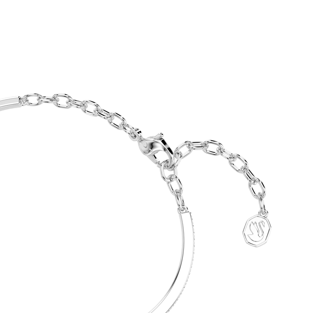 Braccialetto Symbolica Pavé, Ferro Di Cavallo, Bianco, Placcato rodio