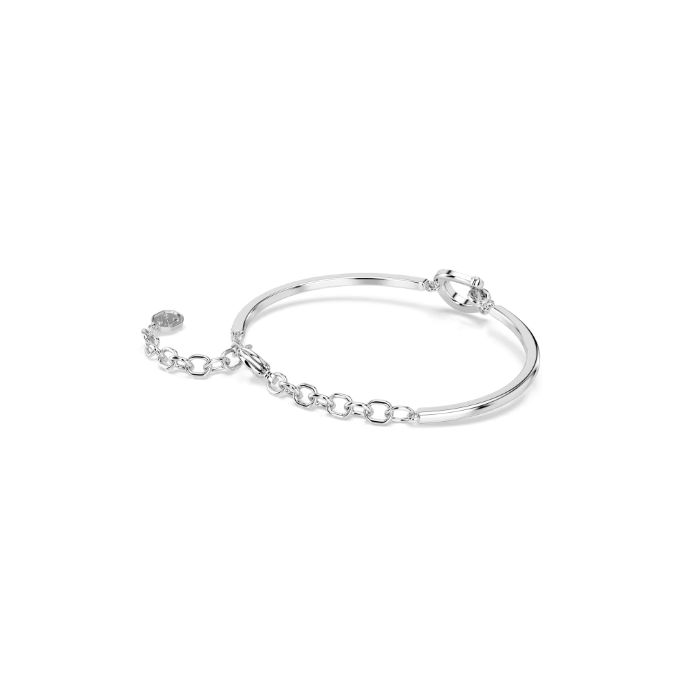 Braccialetto Symbolica Pavé, Ferro Di Cavallo, Bianco, Placcato rodio