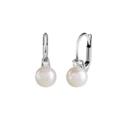 Bliss - Orecchini In Oro Bianco - Diamante - Rotondo