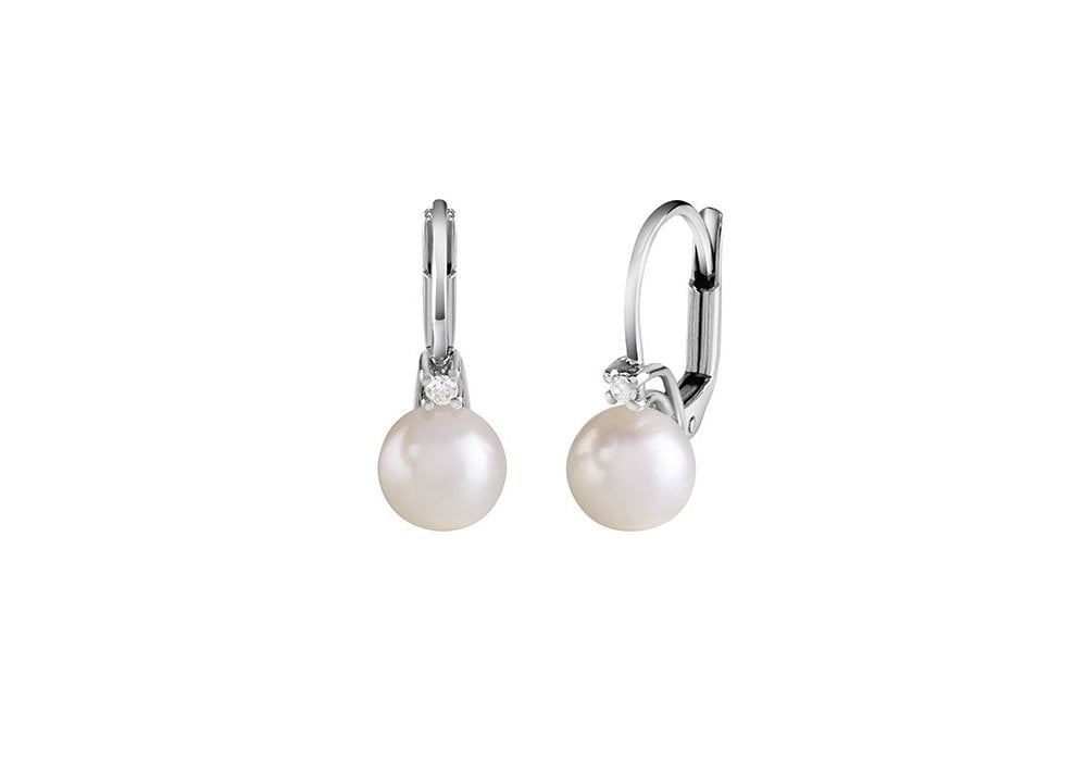 Orecchini In Oro Bianco Con Diamante - Bl Paradise New - Bliss