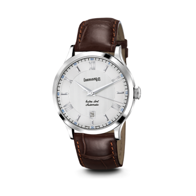 Orologio extra-fort marrone con cinturino in pelle Eberhard