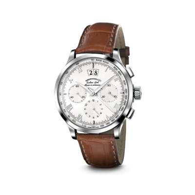 Orologio extra-fort grande date 31046 nero con cinturino in pelle Eberhard