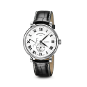 Orologio 8 jours grande taille bianco con cinturino in pelle Eberhard