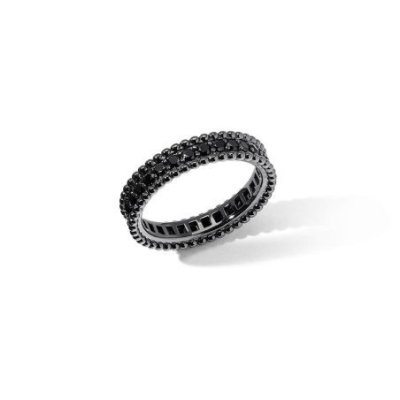 Comete Gioielli - Anello Argento - Zirconi Neri